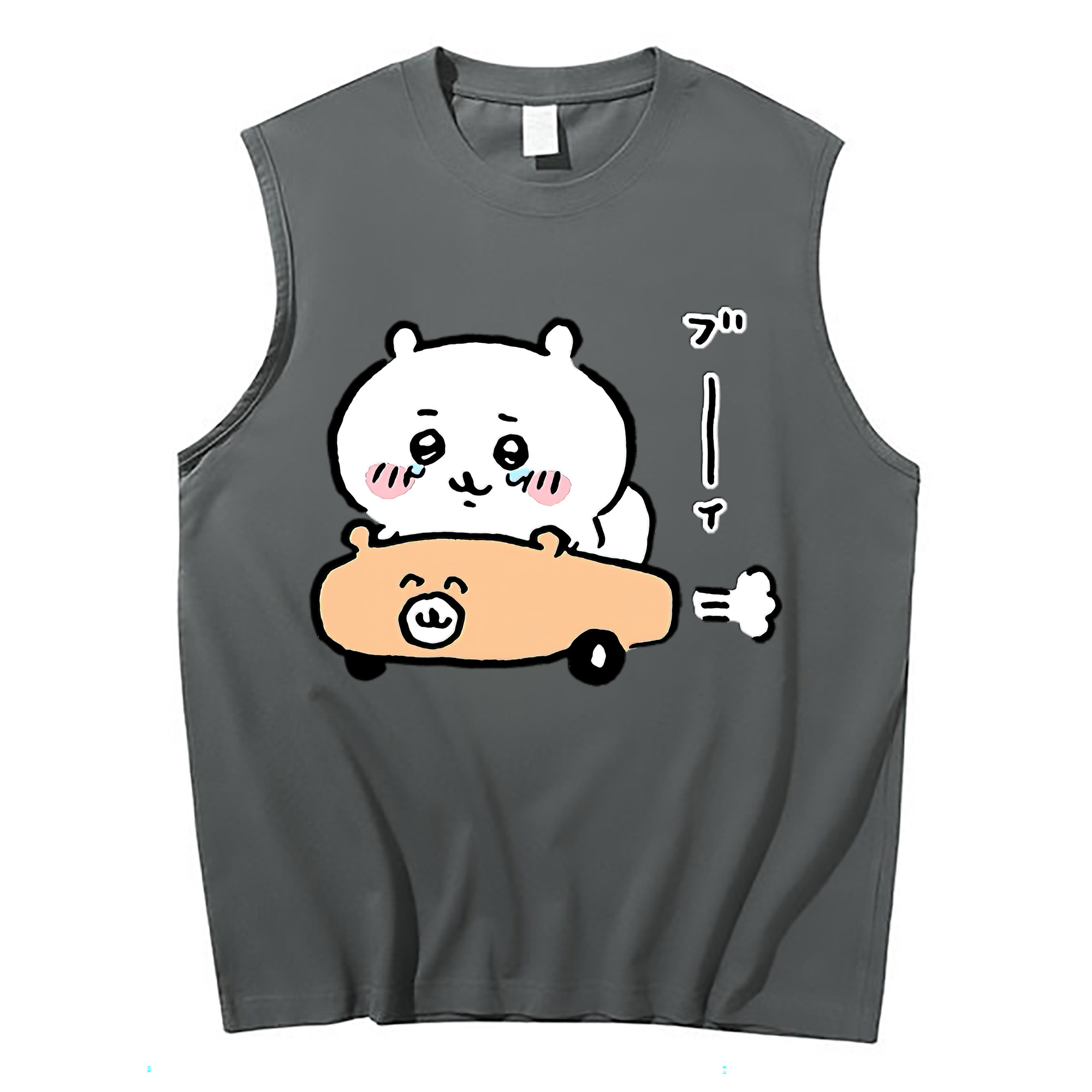 （画像用） ちいかわ ちいかわ Chii-kawa chiikawa コットン100％タンクトップ（フロントプリント）